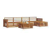 vidaXL Ensemble de canapés d'extérieur 6 pcs Naturel, Canapé d'extérieur, mobilier Moderne pour Patio, Coin Salon et terrasse, Set sectionnel Durable