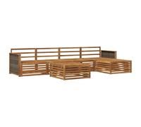vidaXL Ensemble de canapés d'extérieur 6 pcs Naturel, Canapé d'extérieur, mobilier Moderne pour Patio, Coin Salon et terrasse, Set sectionnel Durable
