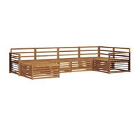 vidaXL Ensemble de canapés d'extérieur 6 pcs Naturel, Canapé d'extérieur Moderne, Ensemble sectionnel résistant pour Jardin, Salon Confortable, mobilier de terrasse