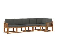 vidaXL Ensemble de canapés d'extérieur 6 pcs Naturel et Anthracite, Canapé de Jardin Moderne, Ensemble sectionnel d'extérieur Durable, Meuble de Patio, sièges de terrasse, Confortable