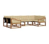 Vidaxl Ensemble De Canapés D'extérieur 6 Pcs Naturel Et Beige