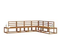 vidaXL Ensemble de canapés d'extérieur 6 Pièce Naturel, Ensemble de Vie Extérieur, Canapé Sectionnel Moderne, Mobilier de Jardin Durable, Salon de Terrasse, Confort d'Assise