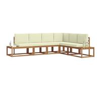 vidaXL Ensemble de Canapés avec coussin 6 Pièce Naturel et Crème