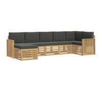 vidaXL Ensemble de canapés d'extérieur 7 pcs Blanc et Anthracite, Découvrez des canapés Modernes pour l'extérieur, Meubles sectionnels pour Votre terrasse, détente au Jardin