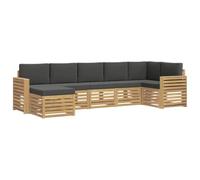 vidaXL Ensemble de canapés d'extérieur 7 pcs Blanc et Anthracite, Découvrez des canapés Modernes pour l'extérieur, Meubles sectionnels pour Votre terrasse, détente au Jardin