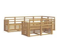 vidaXL Ensemble de canapés d'extérieur 7 pcs Blanc 247 x 128,5 x 73 cm, Canapé d'angle Moderne pour Jardin, Salon extérieur, mobilier de Patio, Confort sur la terrasse