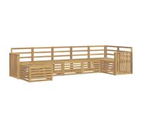 vidaXL Ensemble de canapés d'extérieur 7 pcs Blanc, Découvrez des canapés Modernes pour l'extérieur, Meubles sectionnels pour Votre terrasse, détente au Jardin
