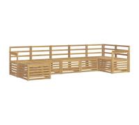 vidaXL Ensemble de canapés d'extérieur 7 pcs Blanc, Découvrez des canapés Modernes pour l'extérieur, Meubles sectionnels pour Votre terrasse, détente au Jardin