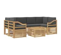 vidaXL Ensemble de canapés d'extérieur 7 pcs Blanc et Anthracite, Canapé d'angle de Jardin, mobilier Lounge résistant, Ensemble Moderne pour Un Patio Zen et Confortable