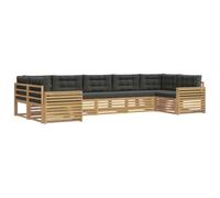 vidaXL Ensemble de canapés d'extérieur 7 pcs Blanc et Anthracite, Canapés de Jardin, mobilier Moderne pour l'extérieur, Confort au Bord de la Piscine, Designs Pratiques pour la terrasse
