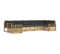 vidaXL Ensemble de canapés d'extérieur 7 pcs Blanc et Anthracite, Canapés de Jardin, mobilier Moderne pour l'extérieur, Confort au Bord de la Piscine, Designs Pratiques pour la terrasse