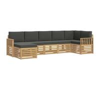 vidaXL Ensemble de canapés d'extérieur 7 pcs Blanc et Anthracite, Découvrez des canapés Modernes pour l'extérieur, Meubles sectionnels pour Votre terrasse, détente au Jardin