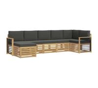 vidaXL Ensemble de canapés d'extérieur 7 pcs Blanc et Anthracite, Découvrez des canapés Modernes pour l'extérieur, Meubles sectionnels pour Votre terrasse, détente au Jardin