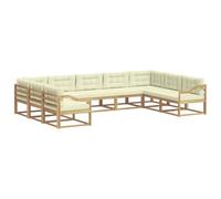 vidaXL Ensemble de canapés d'extérieur 7 pcs Bois d'Acacia Massif, Meubles d'extérieur Modernes, Ensemble canapé, Lounge Cosy, Coin Jardin, sièges au Bord de la Piscine