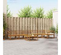 vidaXL Ensemble de canapés d'extérieur 7 pcs Naturel, Ensemble de canapé de Jardin, Sectionnel Moderne, Meubles d'extérieur durables, Patio Ajustable pour espaces de Vie