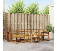 Vidaxl Ensemble De Canapés D'extérieur 7 Pcs Naturel