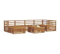 vidaXL Ensemble de canapés d'extérieur 7 pcs Naturel, Canapé d'extérieur Chic, Ensemble Moderne, Salon Durable, mobilier de Patio Confortable, assises terrasse incluses