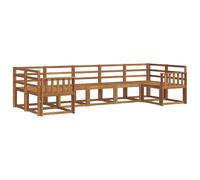 vidaXL Ensemble de canapés d'extérieur 7 pcs Naturel, Ensemble de canapés Modernes d'extérieur, sectionnel de Patio, Salon de Jardin, Meubles en Bois d'acacia, assises pour arrière-Cour, terrasse