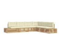 vidaXL Ensemble de canapés d'extérieur 7 Pièce, Ensemble de Salon de Jardin, canapé sectionnel Moderne, Meubles de terrasse durables pour Un Confort extérieur