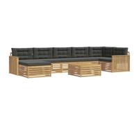 vidaXL Ensemble de canapés d'extérieur 8 pcs Blanc et Anthracite, Canapé de Jardin Moderne, résistant aux intempéries, sectionnel idéal pour se détendre et Chiller dans Le Patio
