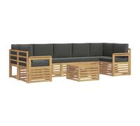vidaXL Ensemble de canapés d'extérieur 8 pcs Blanc et Anthracite, Canapé de Jardin, Ensemble extérieur Moderne, Meubles durables pour Patio, Coin détente Confortable