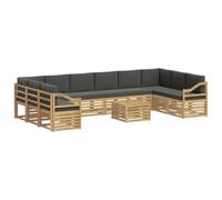 vidaXL Ensemble de canapés d'extérieur 8 pcs Blanc et Anthracite, Canapé de Jardin, mobilier Moderne, Salon extérieur, Durable, sièges pour terrasse, Ensemble de détente