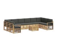 vidaXL Ensemble de canapés d'extérieur 8 pcs Blanc et Anthracite, Canapé de Jardin, mobilier Moderne, Salon extérieur, Durable, sièges pour terrasse, Ensemble de détente