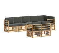 vidaXL Ensemble de canapés d'extérieur 8 pcs Blanc et Anthracite, Canapé de Jardin, mobilier Moderne, Salon d'extérieur, Ensemble terrasse, Confort assuré