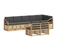 vidaXL Ensemble de canapés d'extérieur 8 pcs Blanc et Anthracite, Canapé de Jardin, mobilier Moderne, Salon d'extérieur, Ensemble terrasse, Confort assuré
