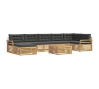 vidaXL Ensemble de canapés d'extérieur 8 pcs Blanc et Anthracite, Canapé de Jardin Moderne, résistant aux intempéries, sectionnel idéal pour se détendre et Chiller dans Le Patio