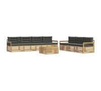 vidaXL Ensemble de canapés d'extérieur 8 pcs Blanc et Anthracite, Sofa de Jardin, mobilier Moderne extérieur, Coin détente pour la terrasse, Confort assuré