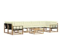 vidaXL Ensemble de canapés d'extérieur 8 pcs Blanc et crème, Ensemble de canapés Modernes pour l'extérieur, Meubles résistants aux intempéries, Confort pour Votre Patio