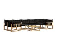 vidaXL Ensemble de canapés d'extérieur 8 pcs Blanc et Noir, Ensemble de canapés Modernes pour l'extérieur, Meubles résistants aux intempéries, Confort pour Votre Patio
