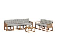 Vidaxl Ensemble De Canapés D'extérieur 8 Pcs Gris Naturel Et Clair
