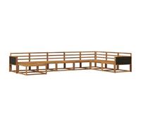 vidaXL Ensemble de canapés d'extérieur 8 pcs Naturel, Canapé d'extérieur Moderne en Acacia, Meuble Lounge, sièges de Jardin, pour se détendre dans Le Jardin