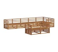 vidaXL Ensemble de canapés d'extérieur 8 pcs Naturel, Canapé modulaire d'extérieur, Fauteuil de Jardin Robuste, Meubles Acacia Moderne, sièges Flexibles pour la terrasse