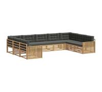 vidaXL Ensemble de canapés d'extérieur 9 pcs Blanc et Anthracite, Canapé d'extérieur Moderne, Ensemble sectionnel, Salon de Jardin, mobilier Confortable, terrasse