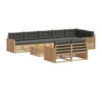 vidaXL Ensemble de canapés d'extérieur 9 pcs Blanc et Anthracite, Salon de Jardin, canapé extérieur résistant, mobilier pour terrasse, Confort et convivialité