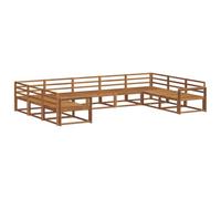 vidaXL Ensemble de canapés d'extérieur 9 pcs Naturel, Canapé d'extérieur Moderne, mobilier de Patio Durable et Polyvalent, sectionnels pour se Relaxer dans Le Jardin