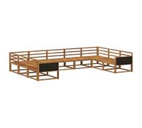 vidaXL Ensemble de canapés d'extérieur 9 pcs Naturel, Canapé d'extérieur Moderne, mobilier de Patio Durable et Polyvalent, sectionnels pour se Relaxer dans Le Jardin