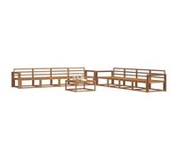 vidaXL Ensemble de Canapés 9 pcs Naturel Bois d'Acacia Massif