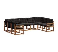 Vidaxl Ensemble De Canapés D'extérieur 29 Pcs Naturel Et Noir