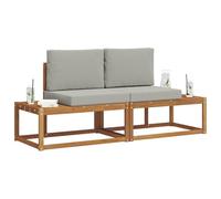 vidaXL Ensemble de canapés d'extérieur avec Coussin 2 pcs Naturel, Canapé de Jardin Moderne, Salon Durable, sièges de Patio, mobilier de Cour, côté Piscine, terrasse, Porche