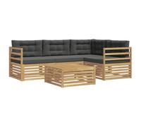 vidaXL Ensemble de canapés d'extérieur avec Coussin 5 pcs, Canapé de Jardin Moderne, Ensemble sectionnel résistant, mobilier pour détente, Parfait pour l'extérieur