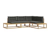 vidaXL Ensemble de canapés d'extérieur Blanc 277,5 x 198,5 x 73 cm, Canapé Moderne pour Jardin et terrasse, résistant aux intempéries, mobilier Lounge pour se Relaxer