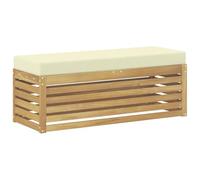vidaXL Ensemble de canapés d'extérieur Blanc et crème 115 x 43 x 45 cm, Salon de Jardin Contemporain, Banc Moderne, Confort Patio, Sofa modulable, détente d'été