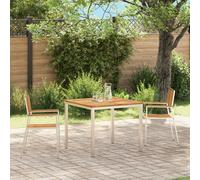 Vidaxl Ensemble De Chaises De Jardin Argent, Marron Bois D'acacia, Acier