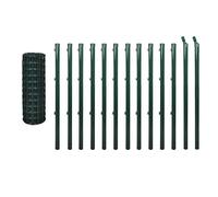 vidaXL Ensemble de Clôture Bordure pour Jardin Euro 25 x 1,2 m Acier Vert 142400