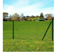 vidaXL Ensemble de Clôture Bordure pour Jardin Euro 25 x 1,7 m Acier Vert 142380