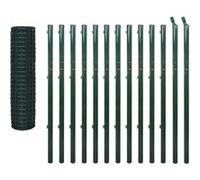 vidaXL Ensemble de clôture bordure pour jardin Euro 25 x 1,7 m Acier Vert